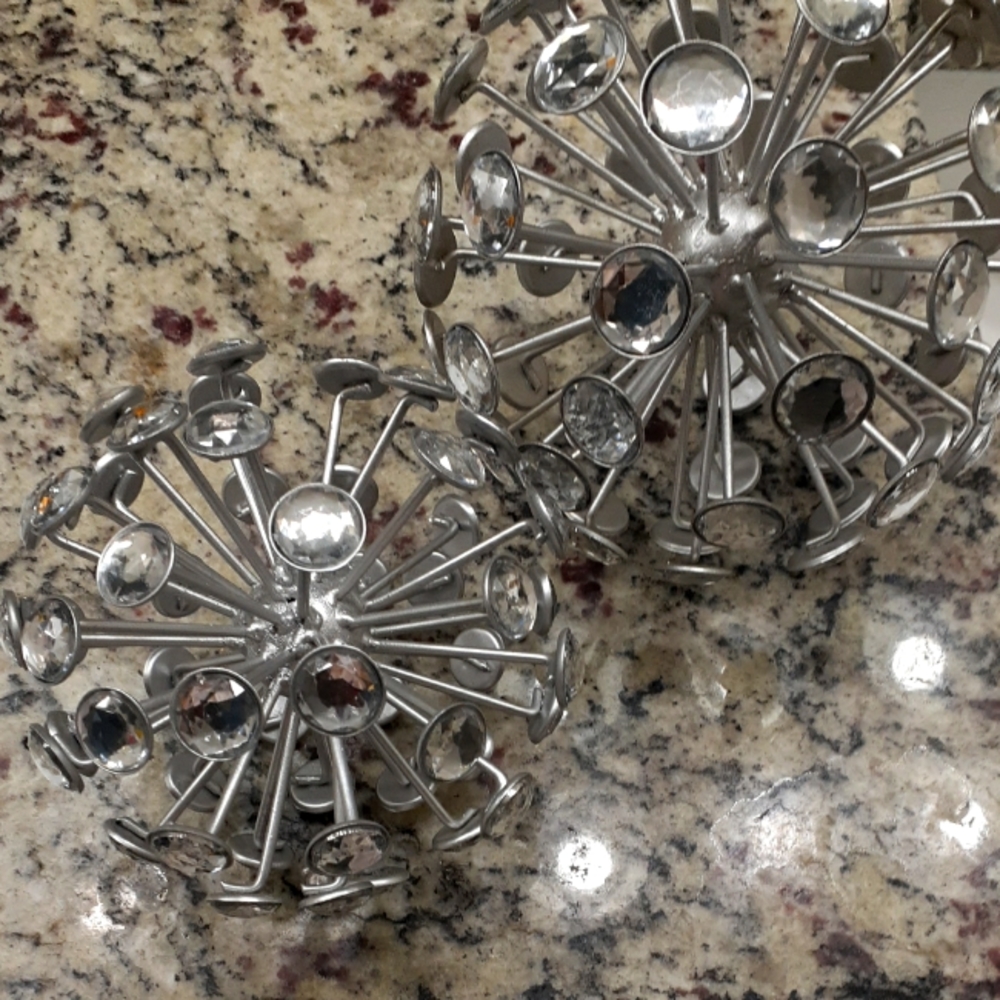 Home Decor, Silver Acrylic Bursts